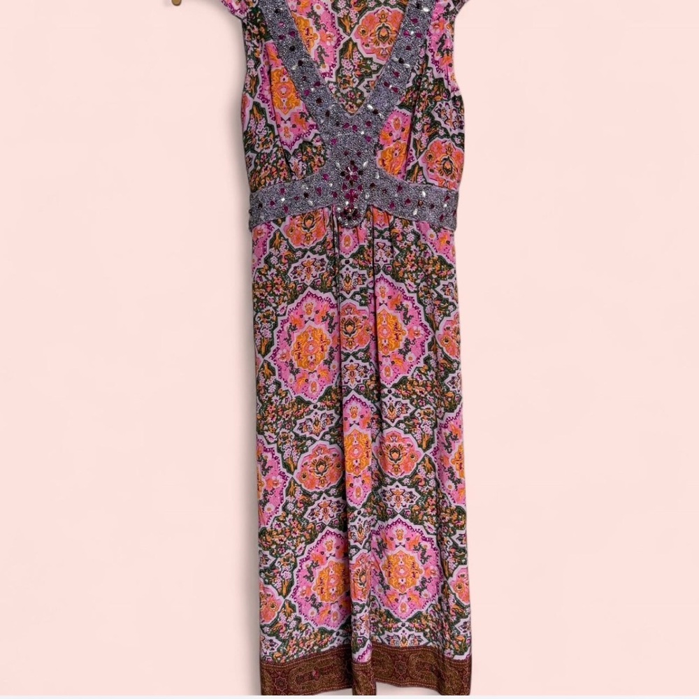 Plenty by Tracy Reese Pink and Orange Floral Maxi Dress